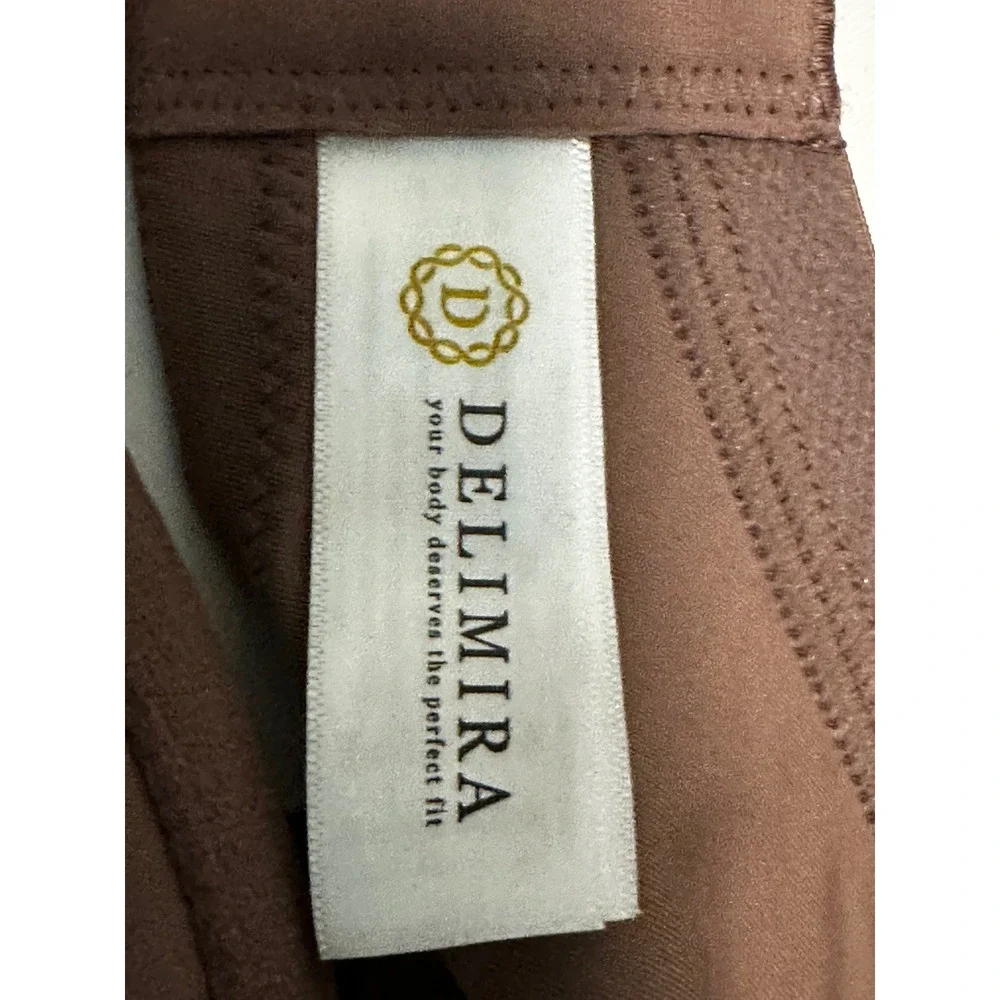 DELIMIRA‎ Full Coverage Comfort Bra Adjustable Straps Brown Size Unknown